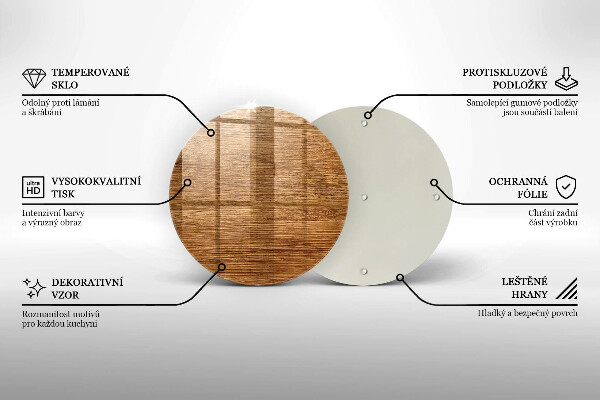 Chopping board glass Wood texture board