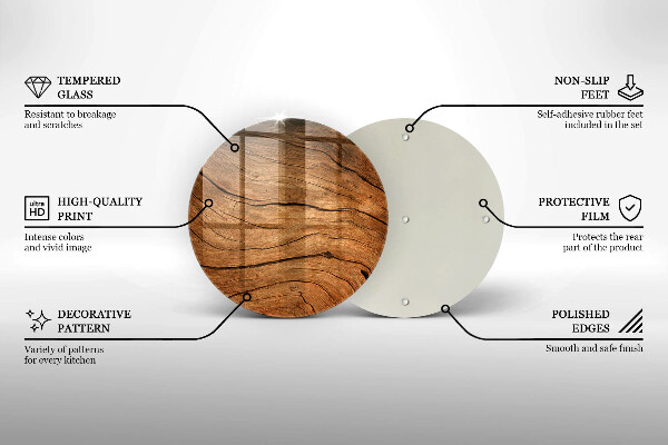Chopping board glass Wood board texture