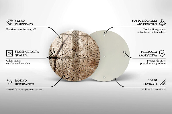 Chopping board glass Tree