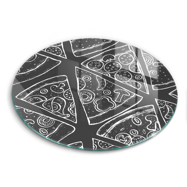 Chopping board glass Pizza illustration