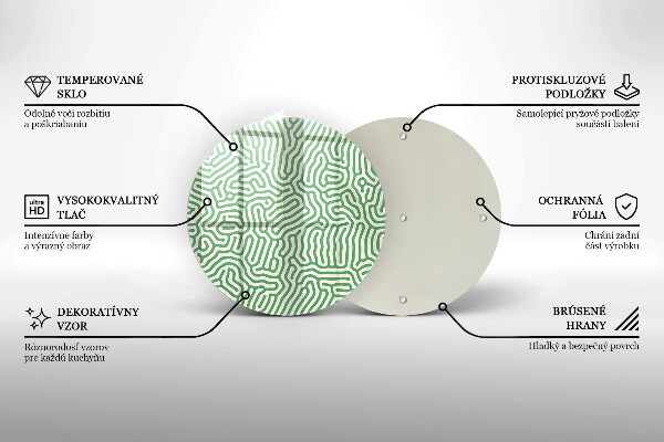 Chopping board glass Abstraction lines
