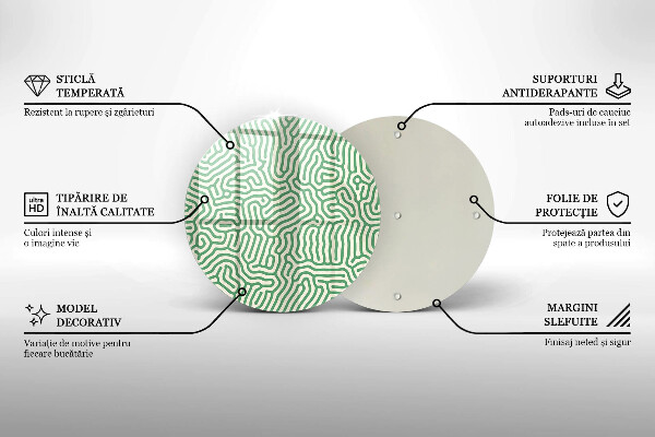 Chopping board glass Abstraction lines