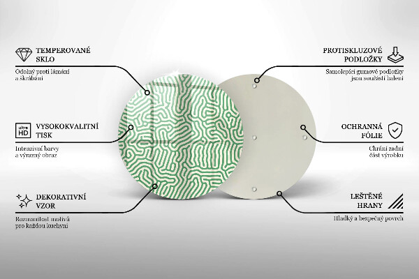 Chopping board glass Abstraction lines
