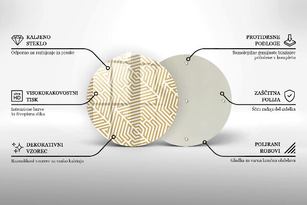 Chopping board glass Geometric lines
