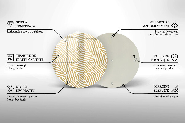 Chopping board glass Geometric lines