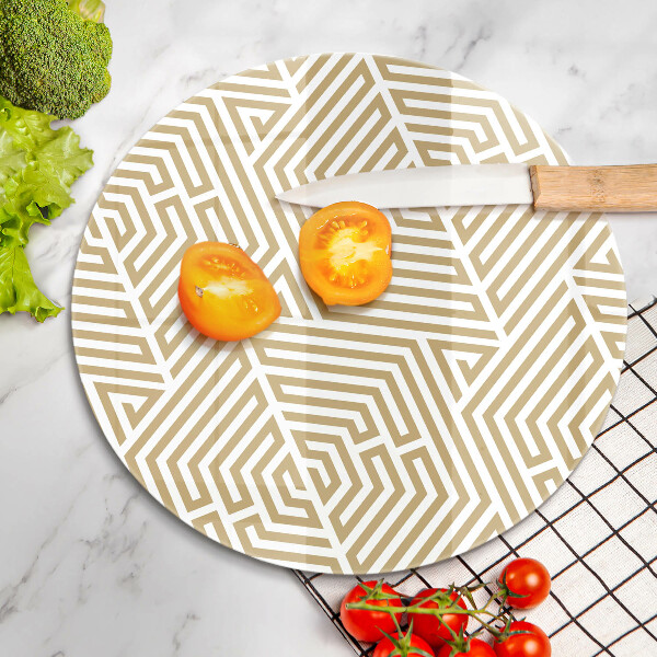 Chopping board glass Geometric lines