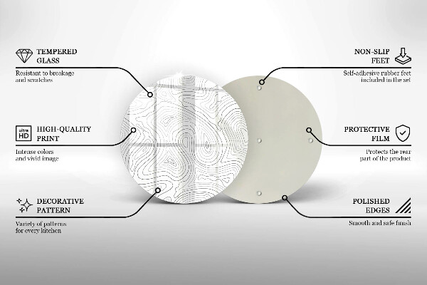 Chopping board glass Abstraction shapes