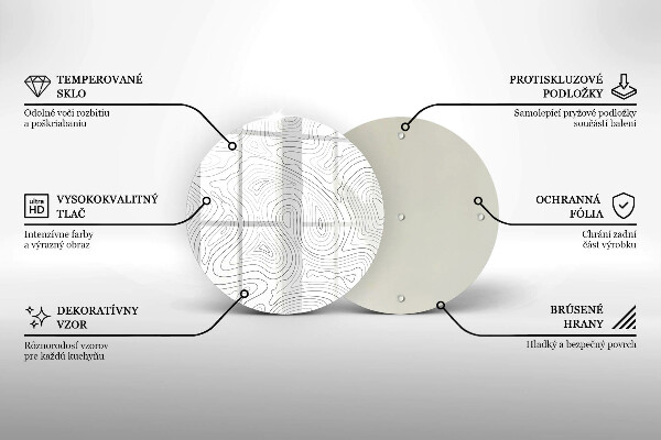 Chopping board glass Abstraction shapes