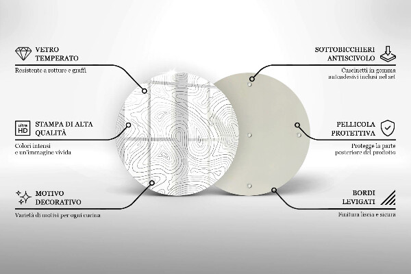 Chopping board glass Abstraction shapes