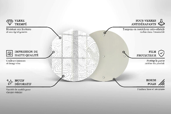 Chopping board glass Abstraction shapes