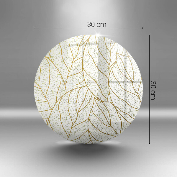 Chopping board glass Line-art leaves pattern