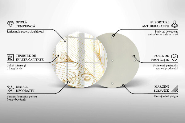 Chopping board glass Modern Line pattern