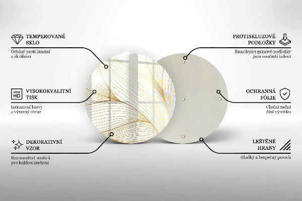 Chopping board glass Modern Line pattern