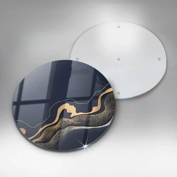 Chopping board glass Abstraction golden lines