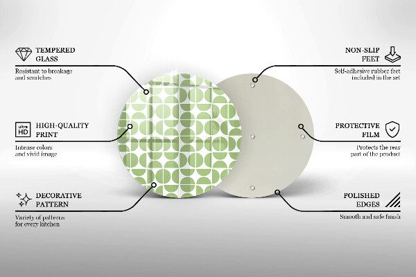 Chopping board glass Boho shapes