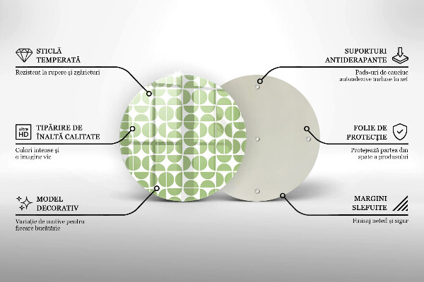 Chopping board glass Boho shapes