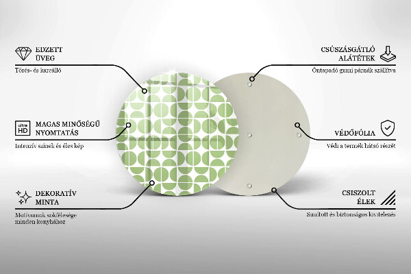 Chopping board glass Boho shapes