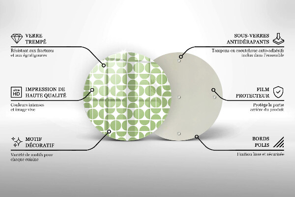 Chopping board glass Boho shapes