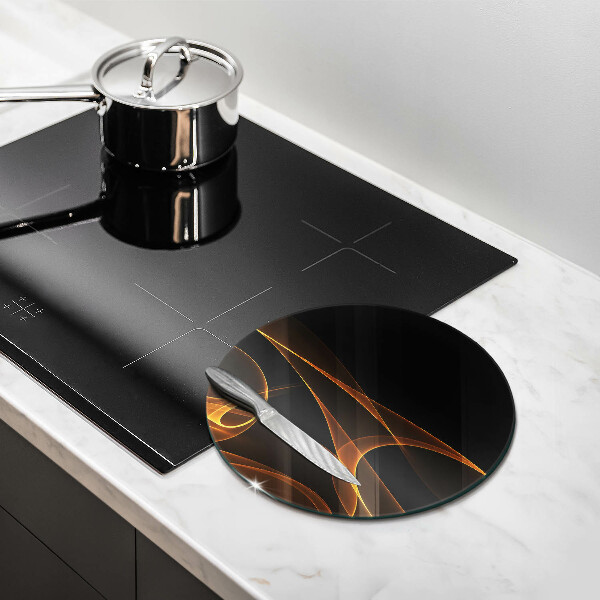 Chopping board glass Abstract lines