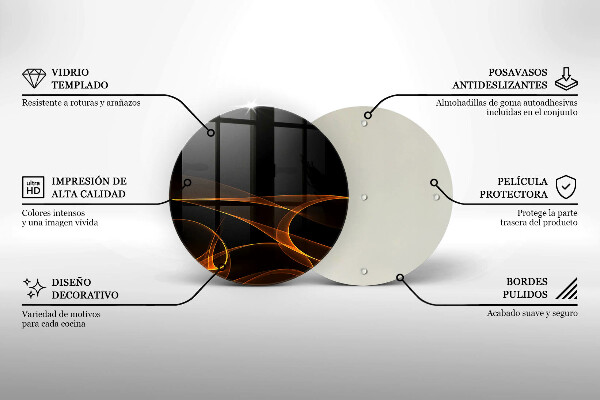 Chopping board glass Abstract lines