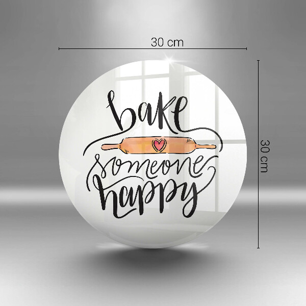 Chopping board glass Bake some happy
