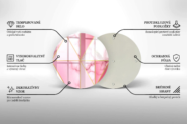 Chopping board glass Geometric marble