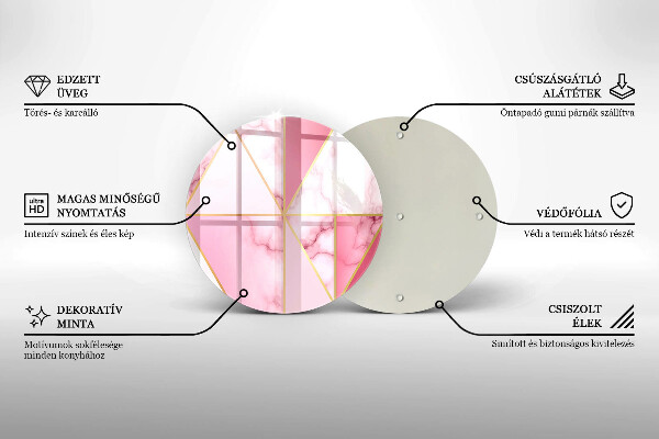 Chopping board glass Geometric marble
