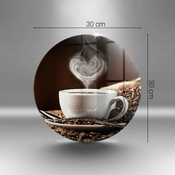 Chopping board glass Coffee and cup