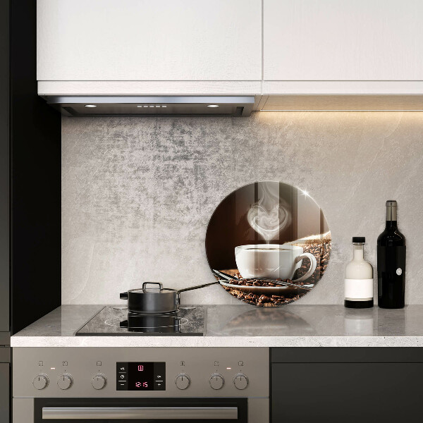 Chopping board glass Coffee and cup