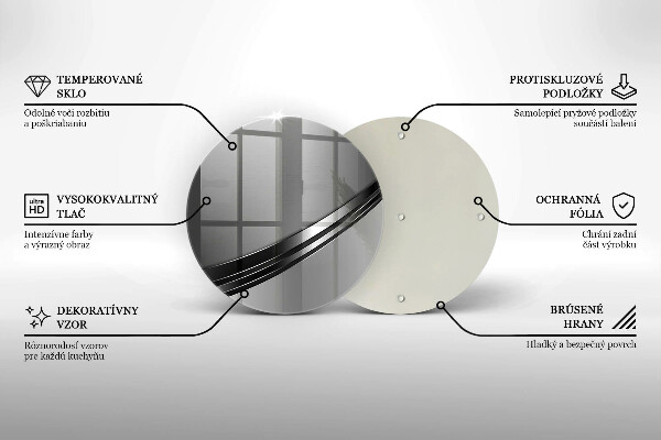 Glass cutting board Metal abstraction