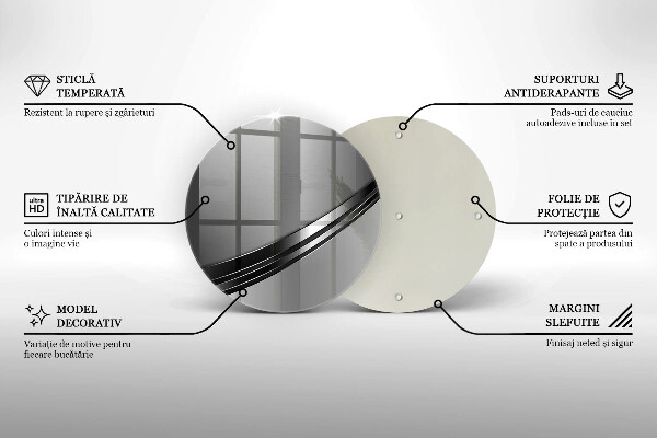 Glass cutting board Metal abstraction