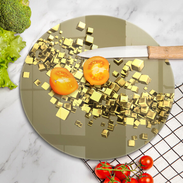 Chopping board glass Abstraction 3D geometry