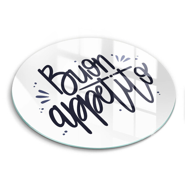 Glass cutting board The inscription Buon Appetito