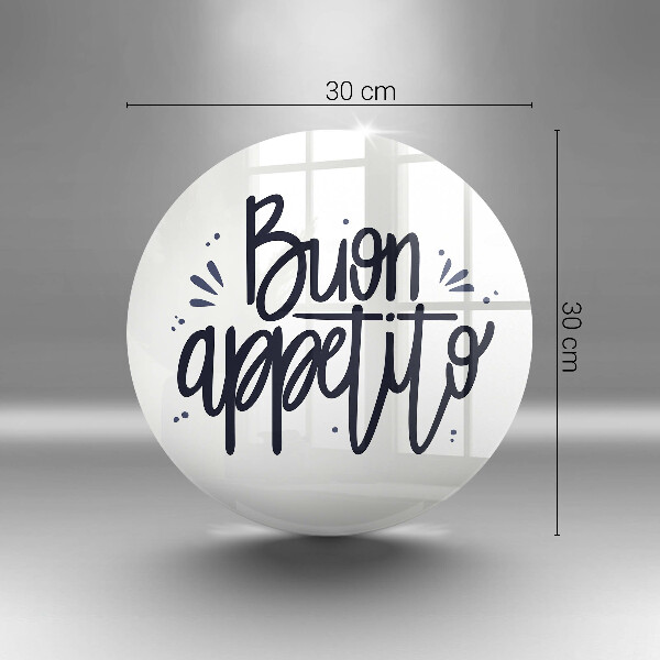 Glass cutting board The inscription Buon Appetito