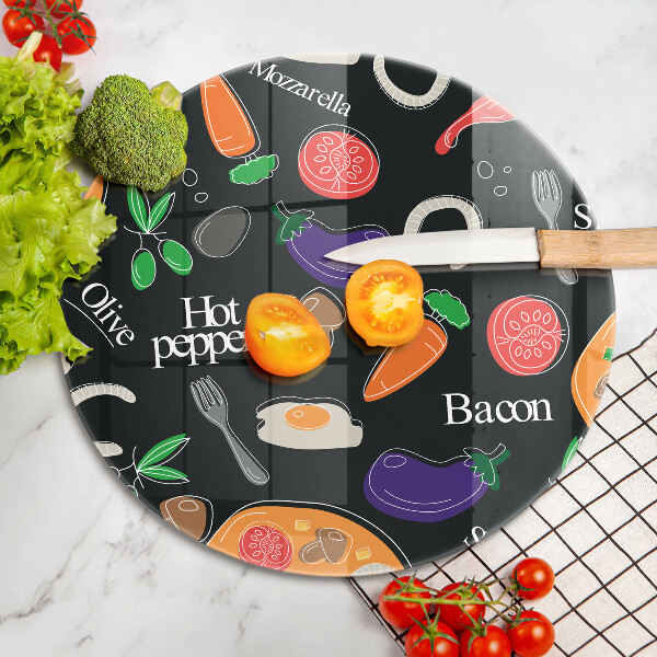 Chopping board glass Food illustration