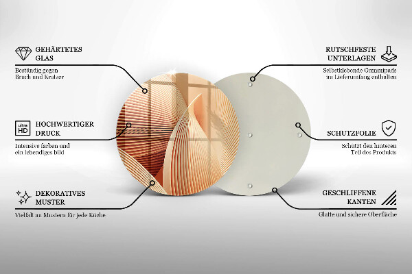 Glass cutting board Modern composition
