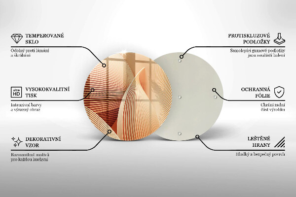 Glass cutting board Modern composition
