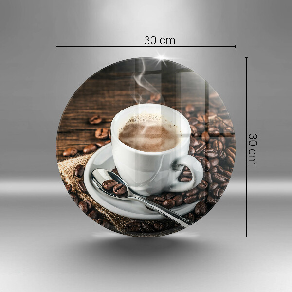 Chopping board Cup and coffee beans