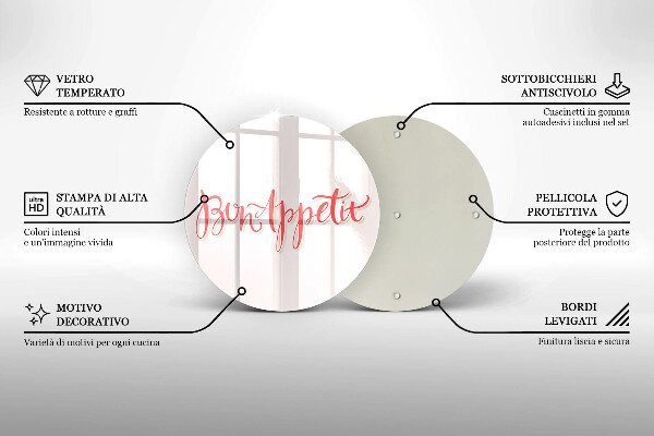 Chopping board Kitchen inscription Bon Appetit