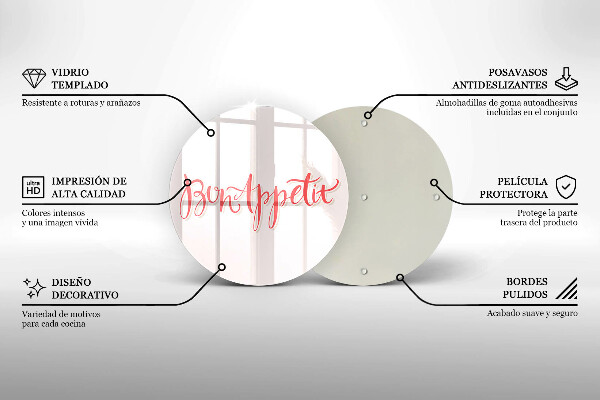 Chopping board Kitchen inscription Bon Appetit