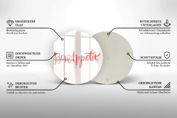 Chopping board Kitchen inscription Bon Appetit