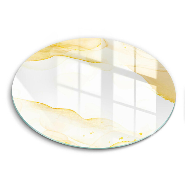 Chopping board glass Golden abstraction