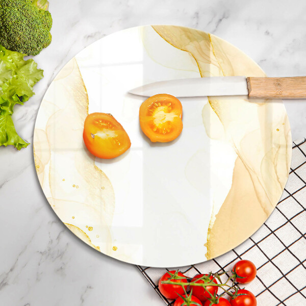 Chopping board glass Golden abstraction
