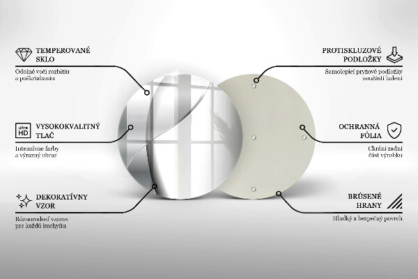 Chopping board glass Silver metal abstraction