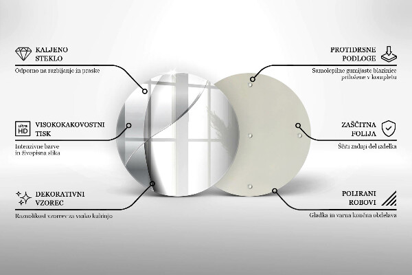 Chopping board glass Silver metal abstraction