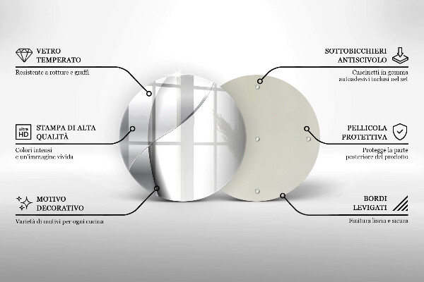 Chopping board glass Silver metal abstraction