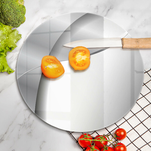 Chopping board glass Silver metal abstraction