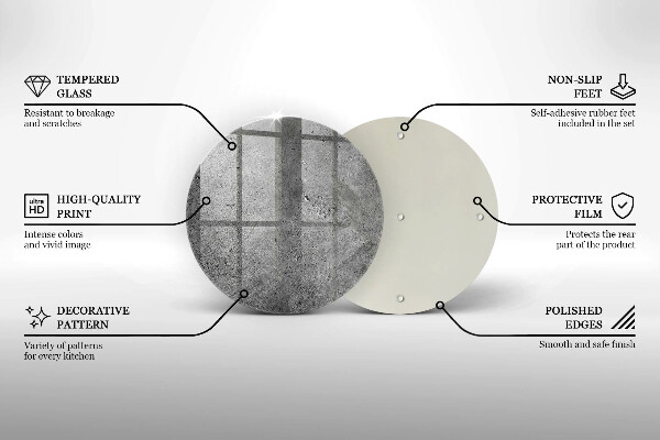 Chopping board glass Concrete stone texture