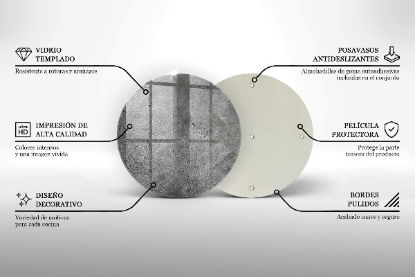 Chopping board glass Concrete stone texture