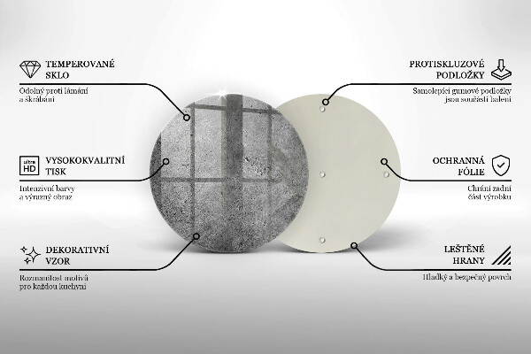 Chopping board glass Concrete stone texture
